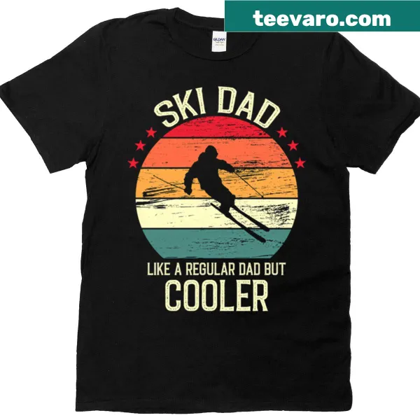 Vintage retro Ski Dad t-shirt with a humorous slogan