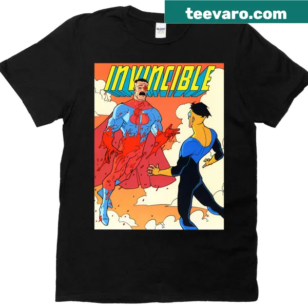 Vintage comic superhero father-son graphic t-shirt