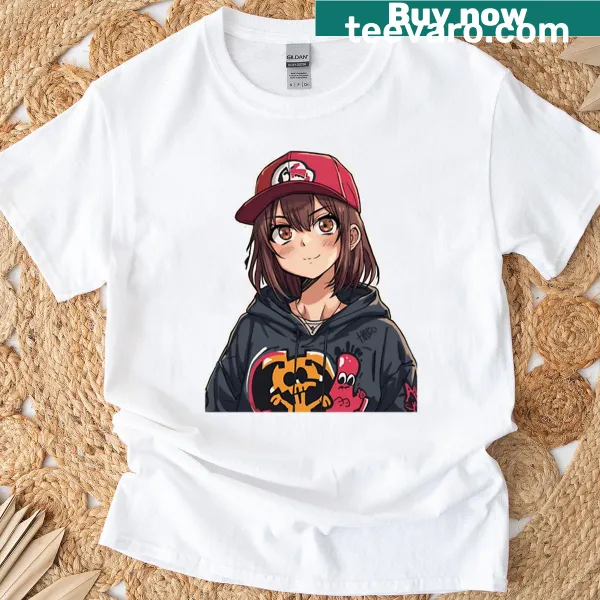 Streetstyle t-shirt design with anime and retro elements