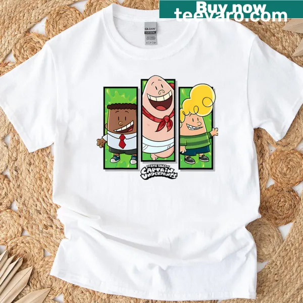 Retro superhero comic strip graphic T-shirt