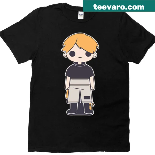 Funny superhero costume design on an oversized t-shirt