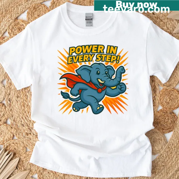 Inspirational elephant graphic T-shirt