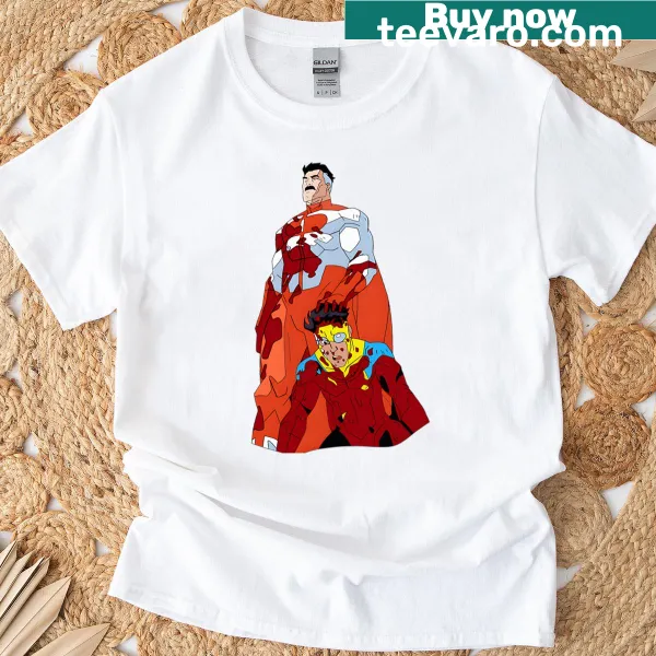 Vintage-style superhero dad t-shirt with cartoon parody design