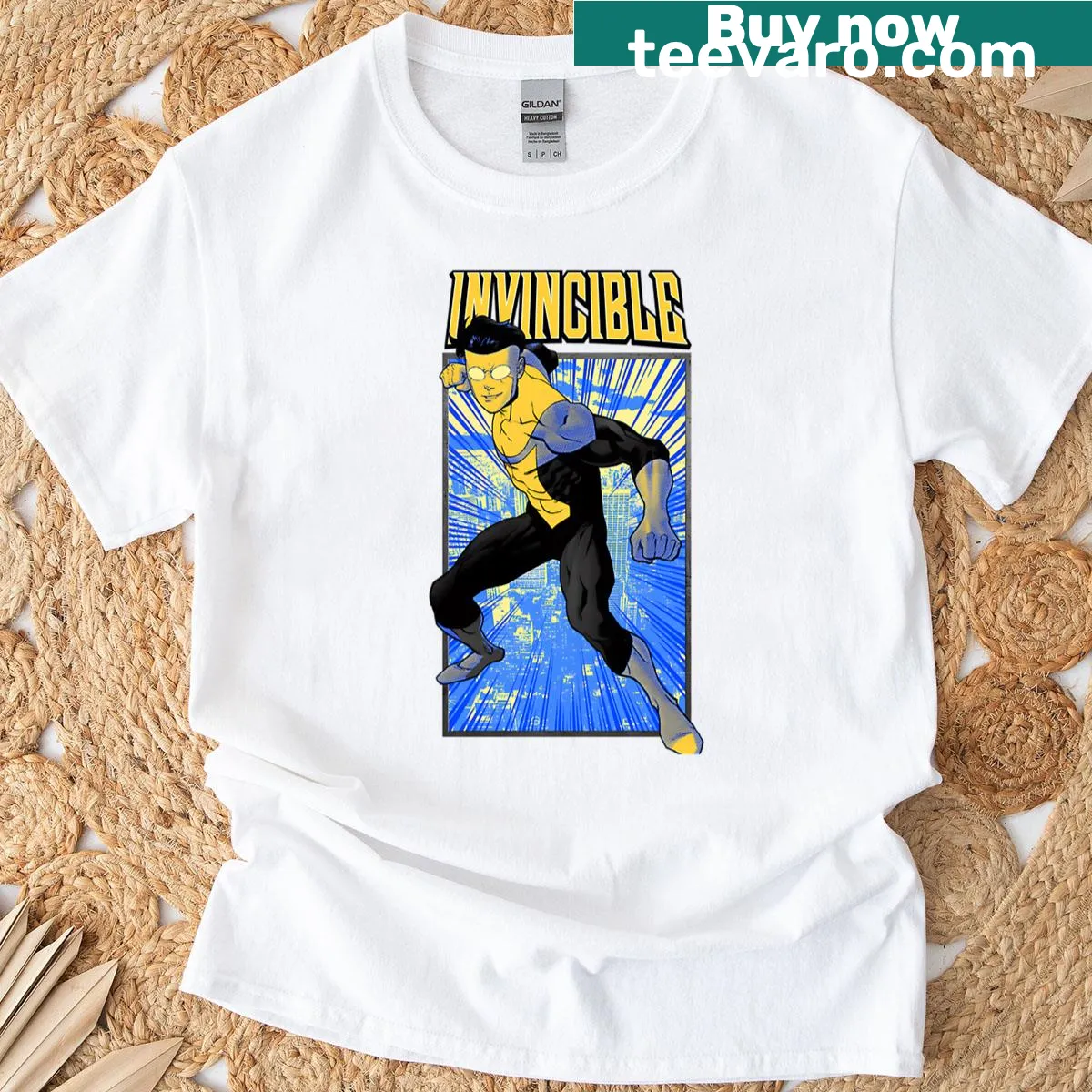 Funny superhero parody T-shirt for dads — on a men's t-shirt