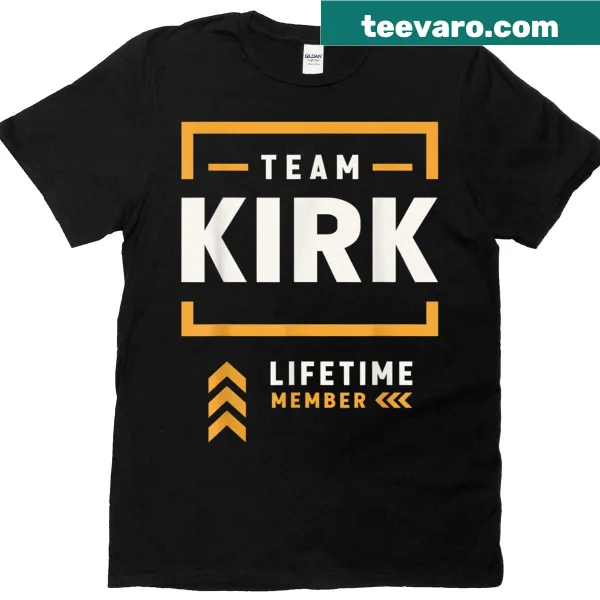 Team Kirk Lifetime Member T-shirt with bold logo design