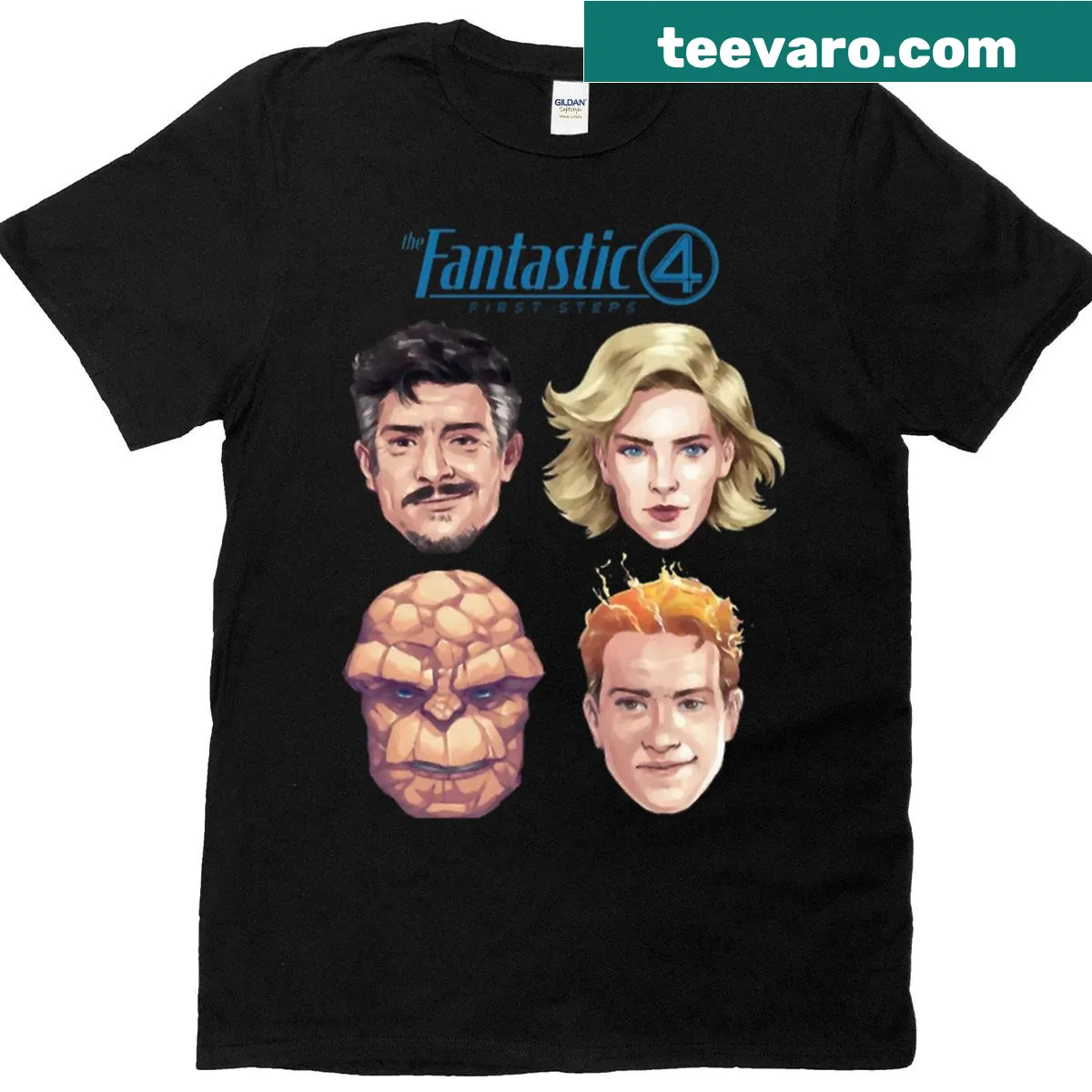 Fantastic Four superhero graphic t-shirt — on a men's t-shirt