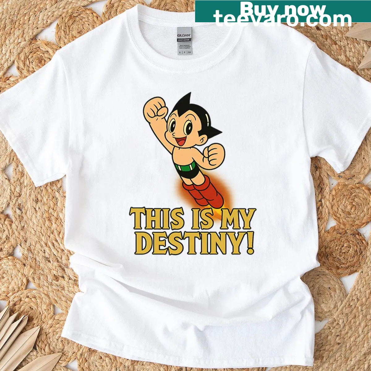 Bold typography design that reads 'This Is My Destiny'. — on a men's t-shirt