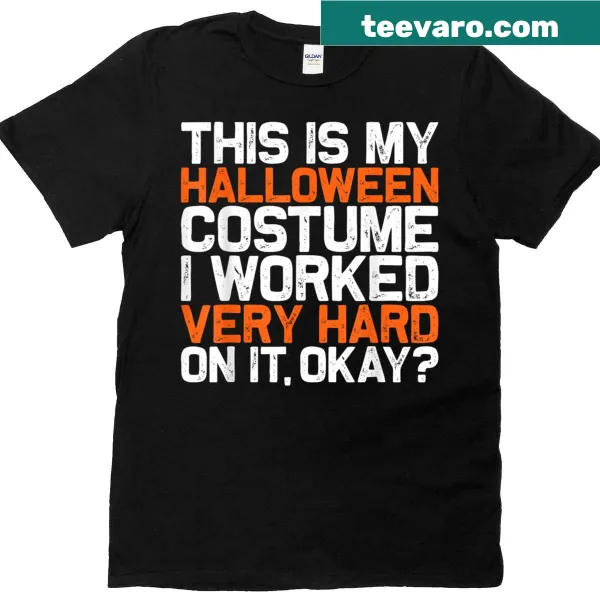 Funny text design for Halloween on casual T-shirt