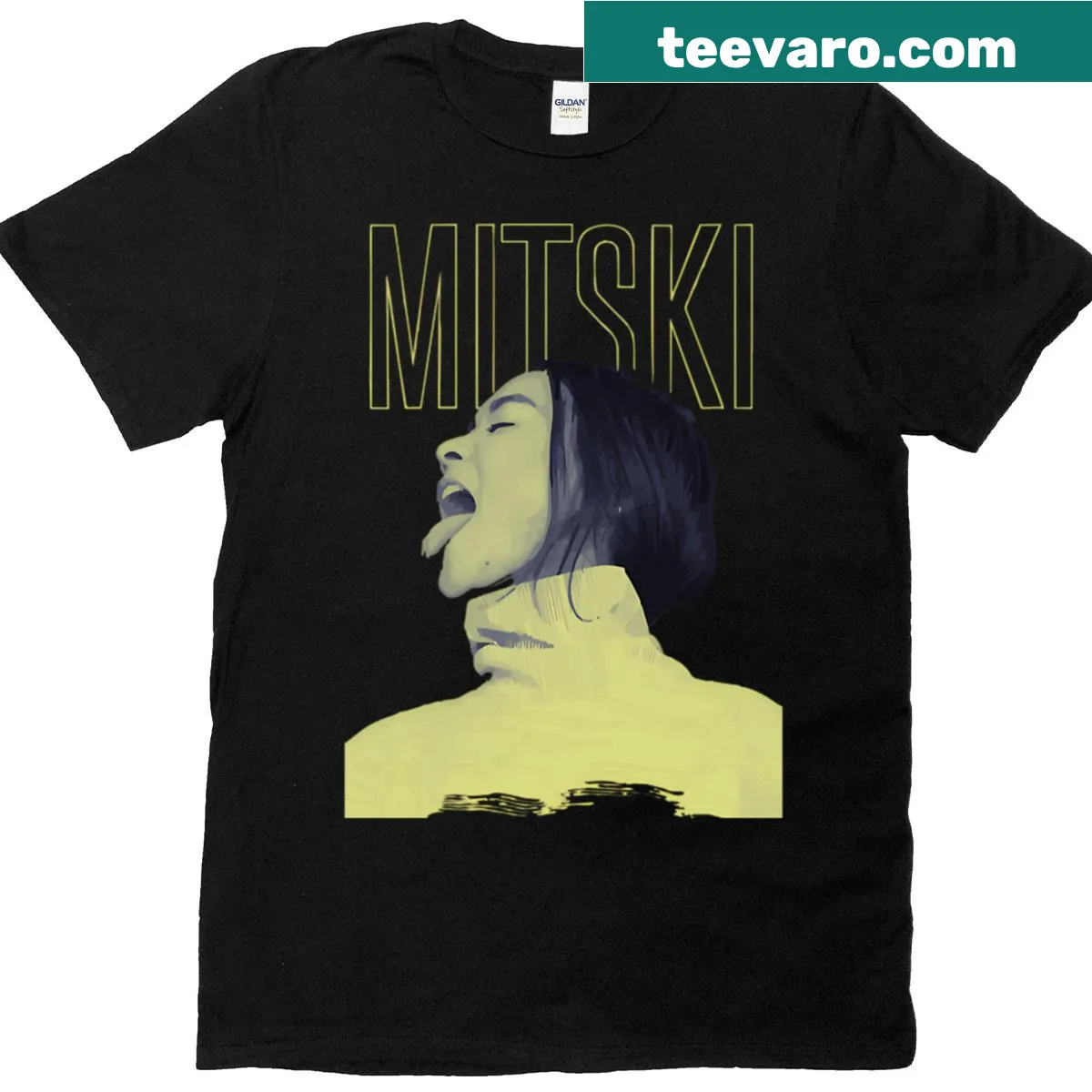 Retro music-inspired T-shirt featuring 80s concert tour symbols — on a men's t-shirt