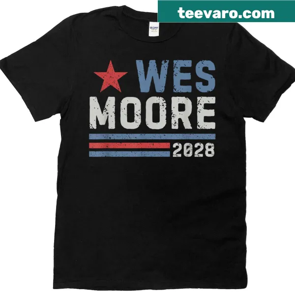 Campaign T-shirt for Wes Moore with presidential graphic