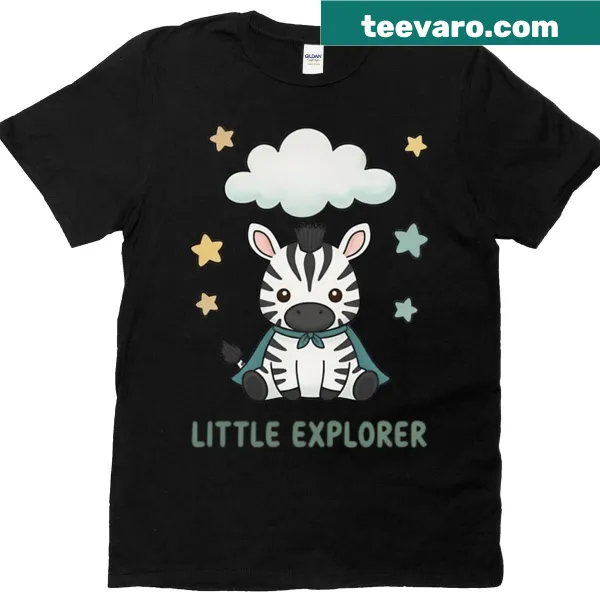Adorable baby zebra T-shirt for kids with whimsical design