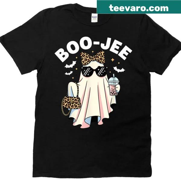 Sassy Halloween T-shirt with a ghost and boba tea design