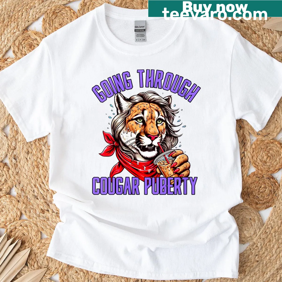 Funny menopause-themed t-shirt with humorous phrase — on a men's t-shirt