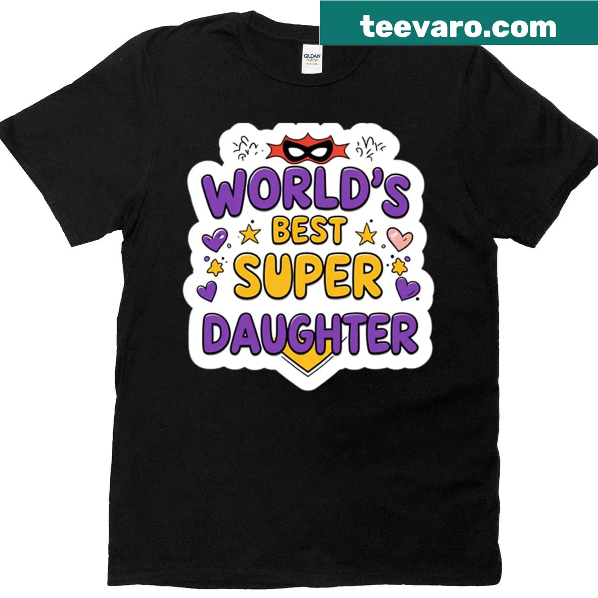 T-shirt proclaiming 'World's Best Super Daughter' for proud daughters — on a men's t-shirt