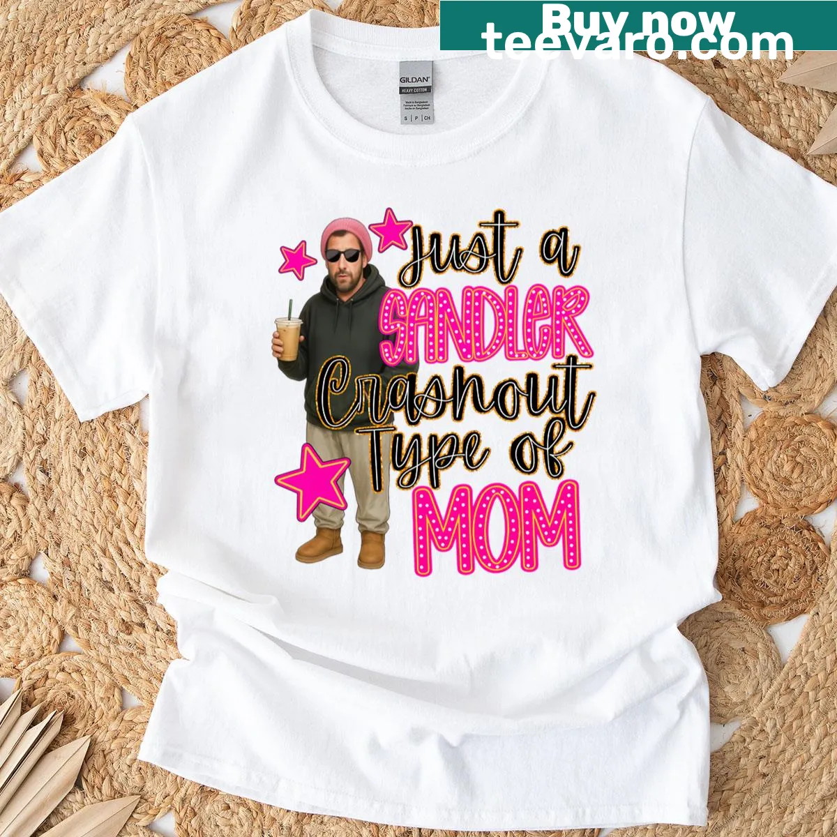 Retro t-shirt with Adam Sandler meme design — on a men's t-shirt