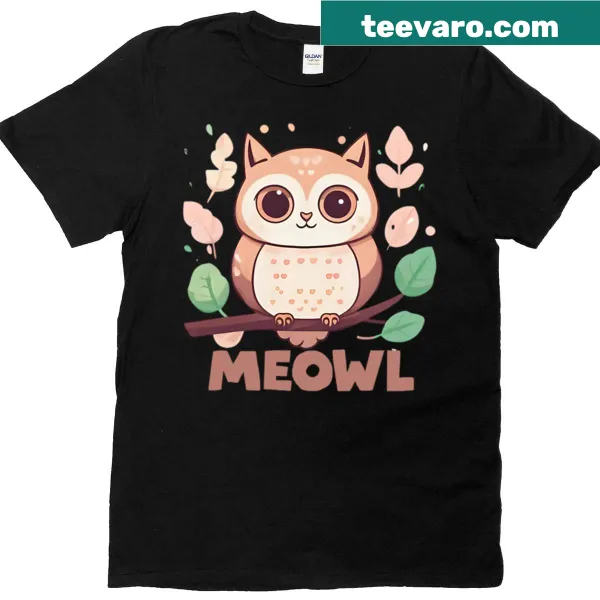 Graphic design featuring cat and owl meme 'Meowl'