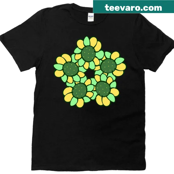 Floral design T-shirt with beautiful flower illustration