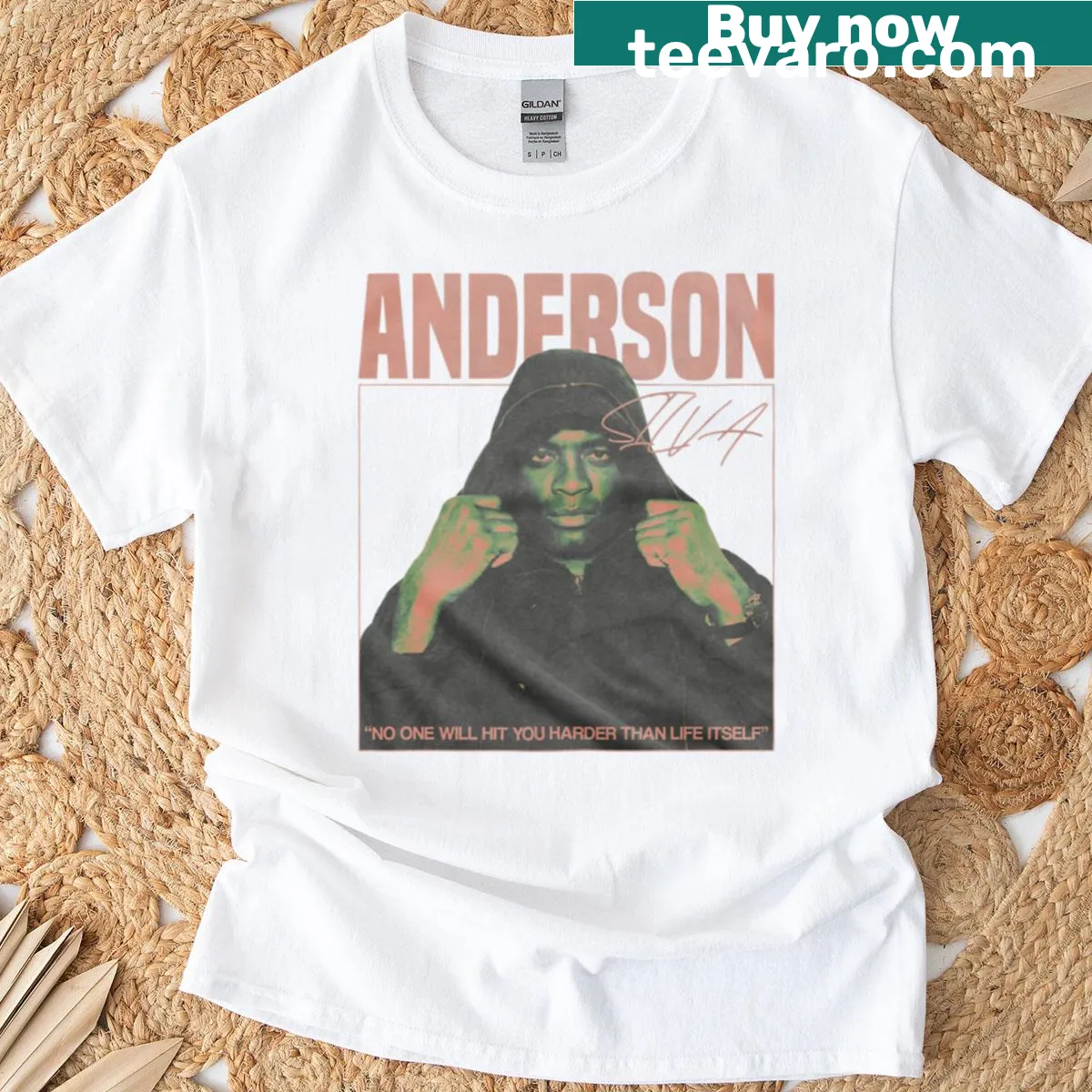 Anderson Silva The Spider signature t-shirt — on a men's t-shirt