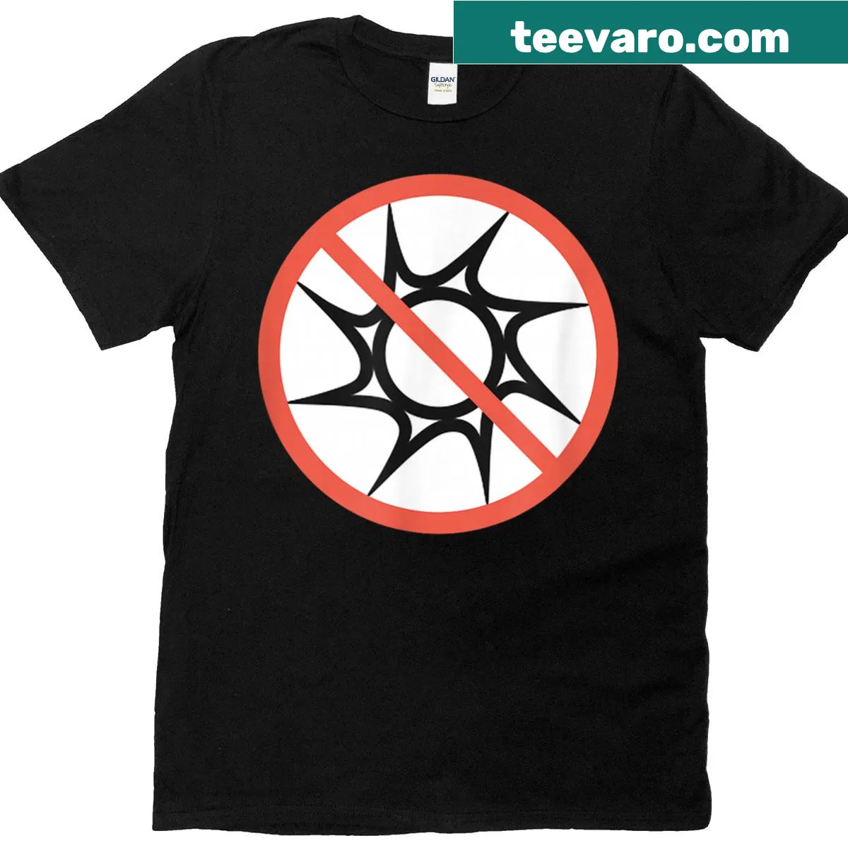 Bold Anti Spawnism slogan T-shirt — on a men's t-shirt
