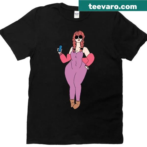 Auntie Flo text graphic on a T-shirt