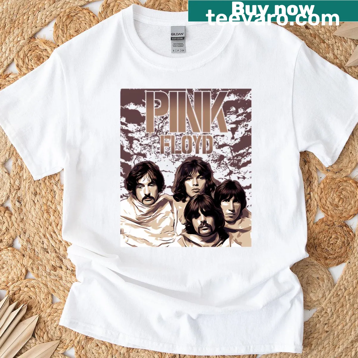 Retro-style design on 80s vintage album music t-shirt — on a men's t-shirt