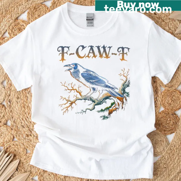 Gothic crow t-shirt with humorous text and moon graphic