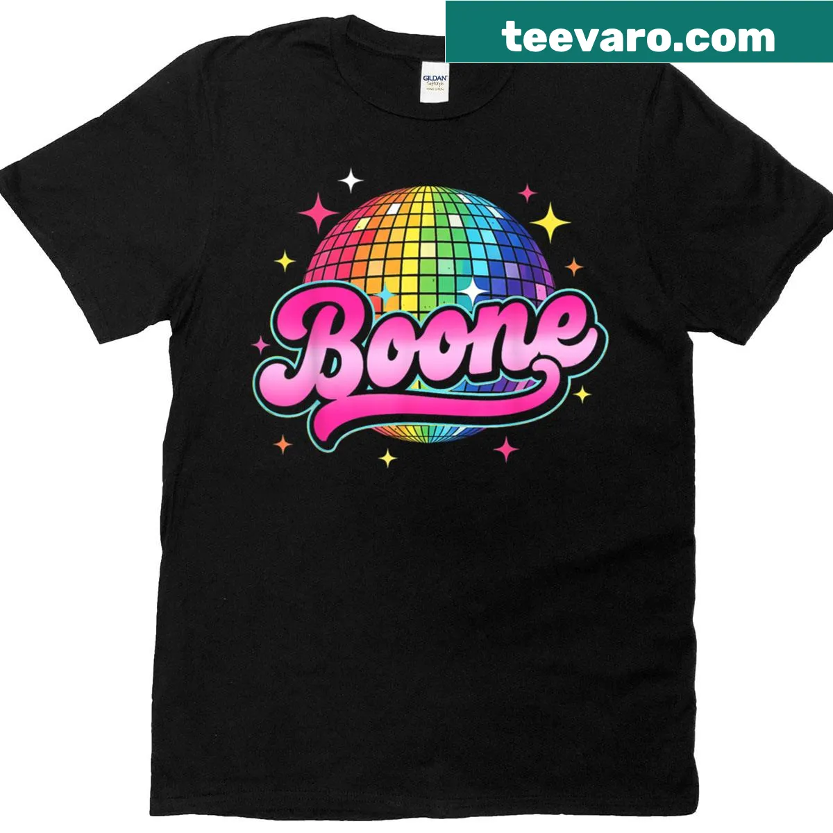 Personalized T-shirt featuring the Boone family name — on a men's t-shirt