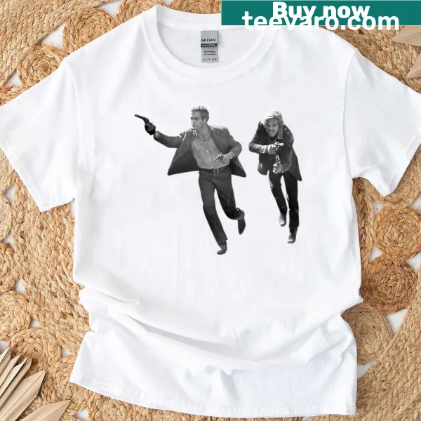 Vintage-inspired Butch Cassidy and Sundance Kid graphic