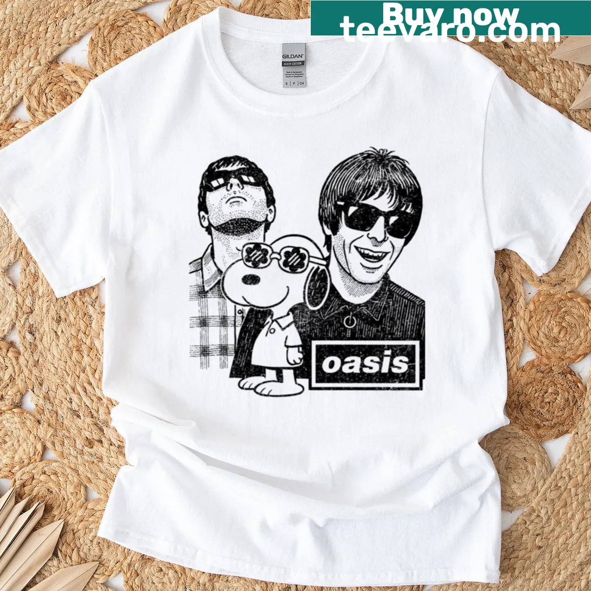 Playful cartoon dog graphic on a vintage-style t-shirt — on a men's t-shirt