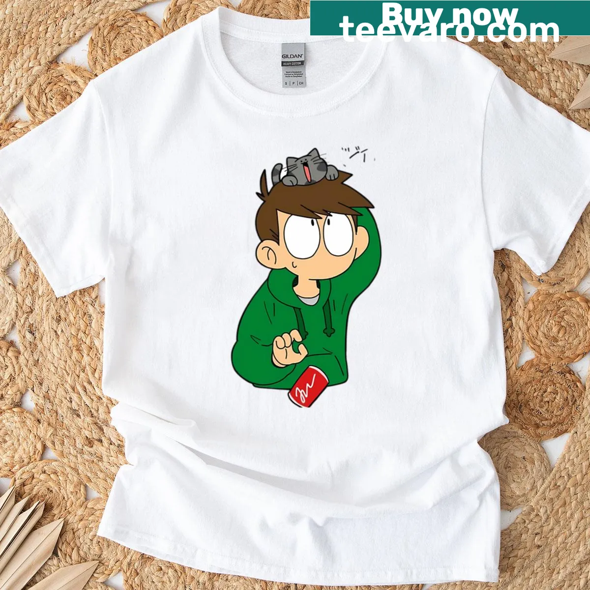 Nostalgic cartoon logo design T-shirt for classic movies — on a men's t-shirt
