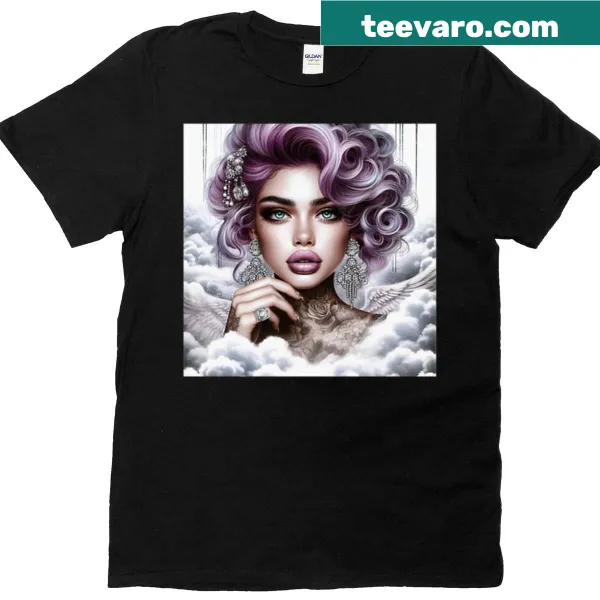 Vintage Hollywood pinup inspired Phoebe t-shirt design