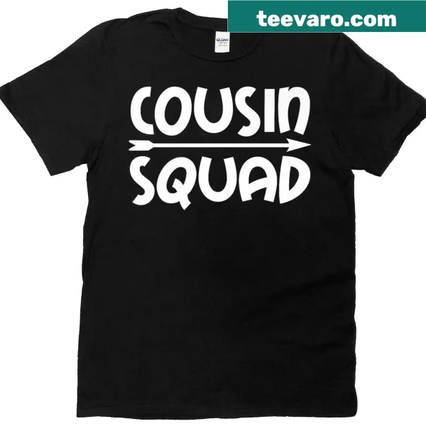 Typography design of Cousin Squad for family matching shirts