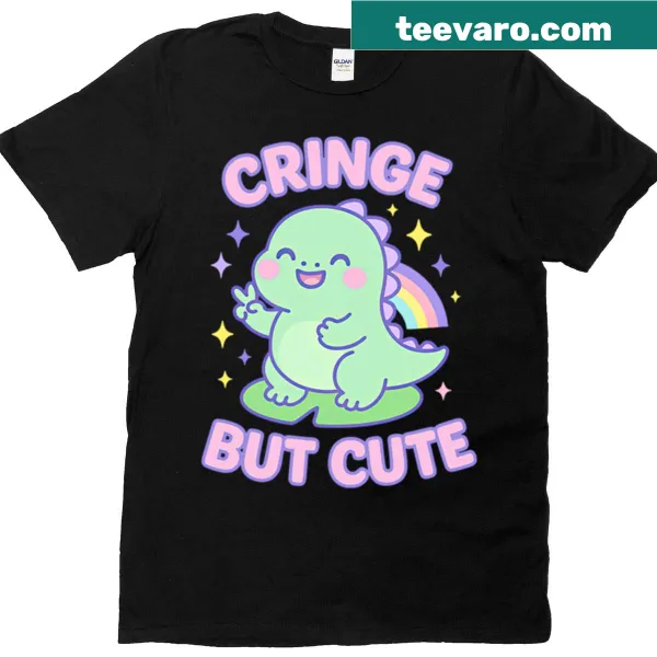 Kawaii style t-shirt featuring a cute pastel dinosaur design