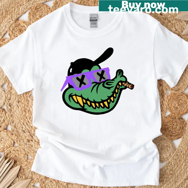 Illustrative Croc Vibes t-shirt with a playful design