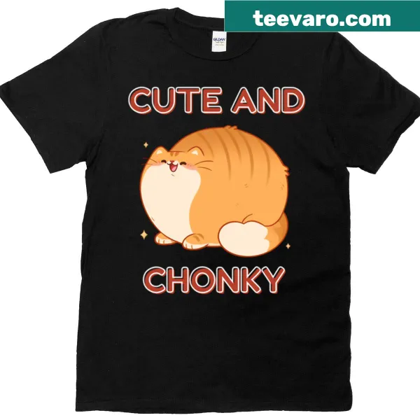 Illustration of a cute chonky cat design for cat lovers