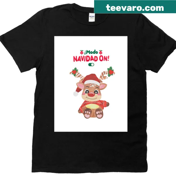 Christmas deer design inspired by Costa Rica on t-shirt