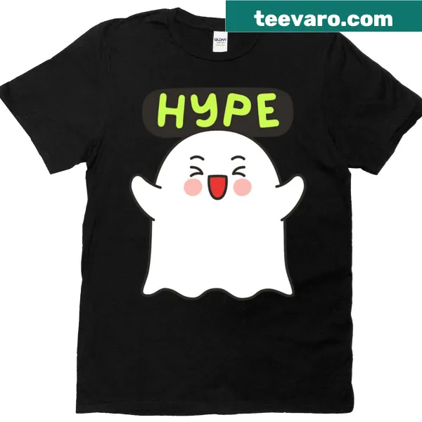 Ghost sticker design with hype text expression.