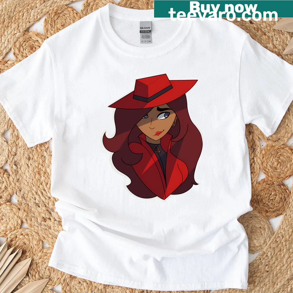 Illustration of a detective hat and trench coat on a T-shirt — on a men's t-shirt