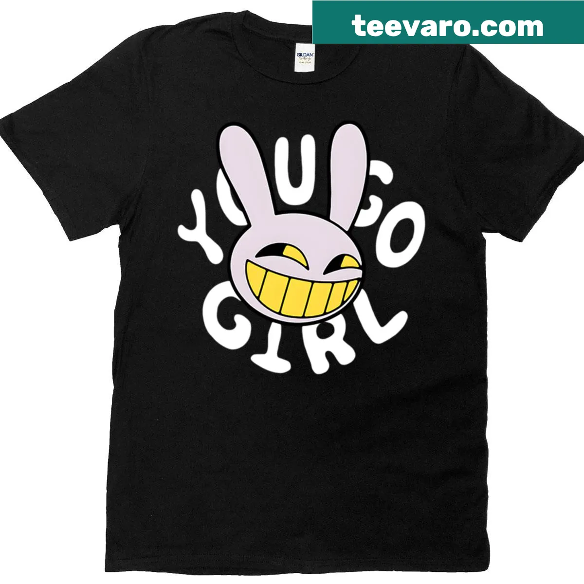 Typography graphic with 'You Go Girl' quote on T-shirt — on a men's t-shirt
