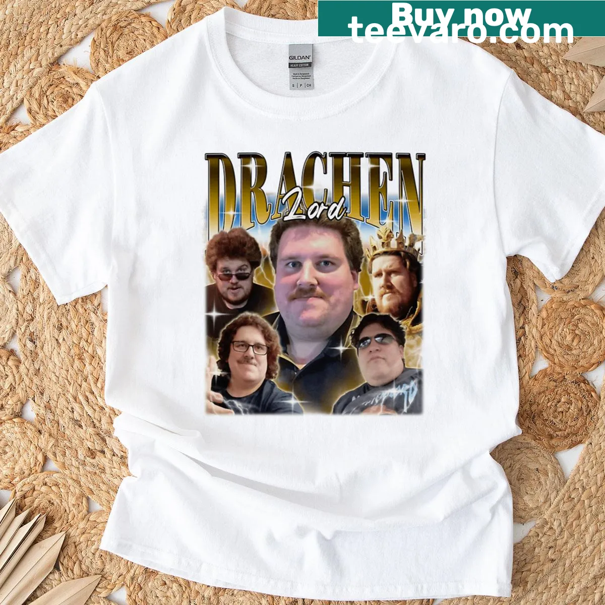 Vintage-style t-shirt celebrating the Drachenlord meme — on a men's t-shirt