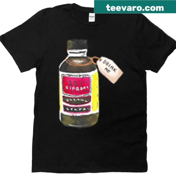 Oversized T-shirt featuring 'Drink Me' for herbal syrup enthusiasts