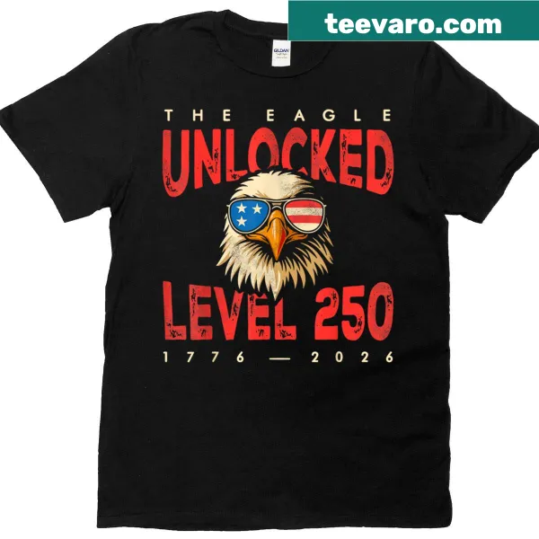 Eagle and flag design for 250 years T-shirt