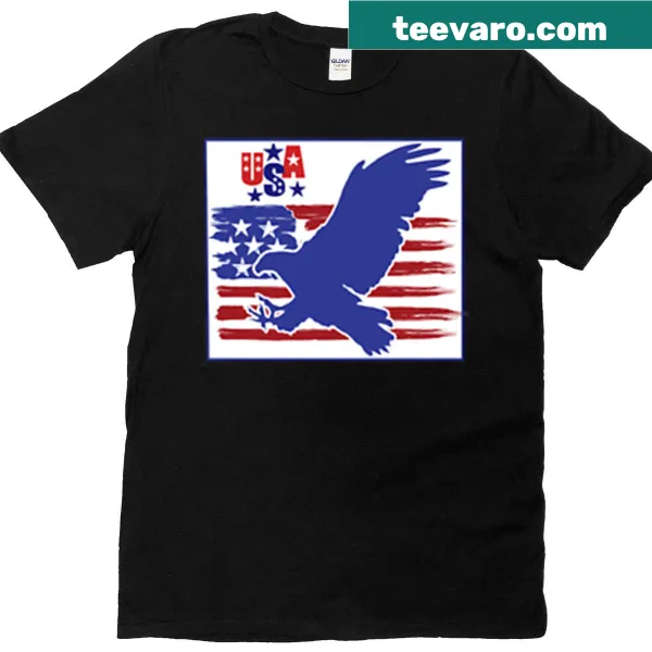 Patriotic eagle graphic on t-shirt