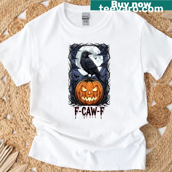 Gothic T-shirt with black crow design and full moon