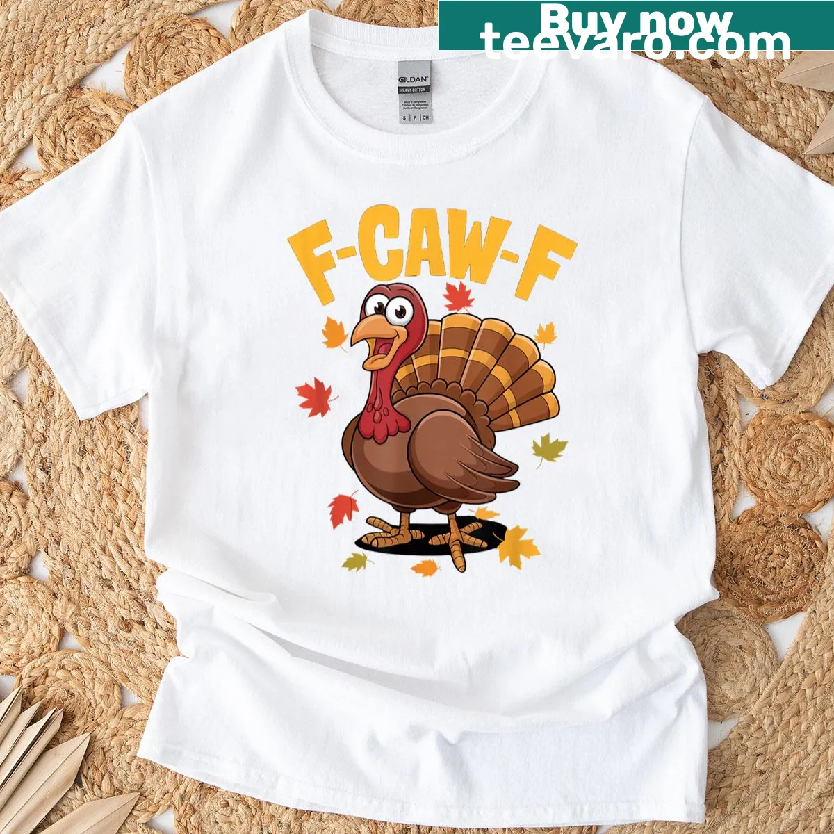 Sarcastic screaming turkey meme t-shirt for Thanksgiving — on a men's t-shirt