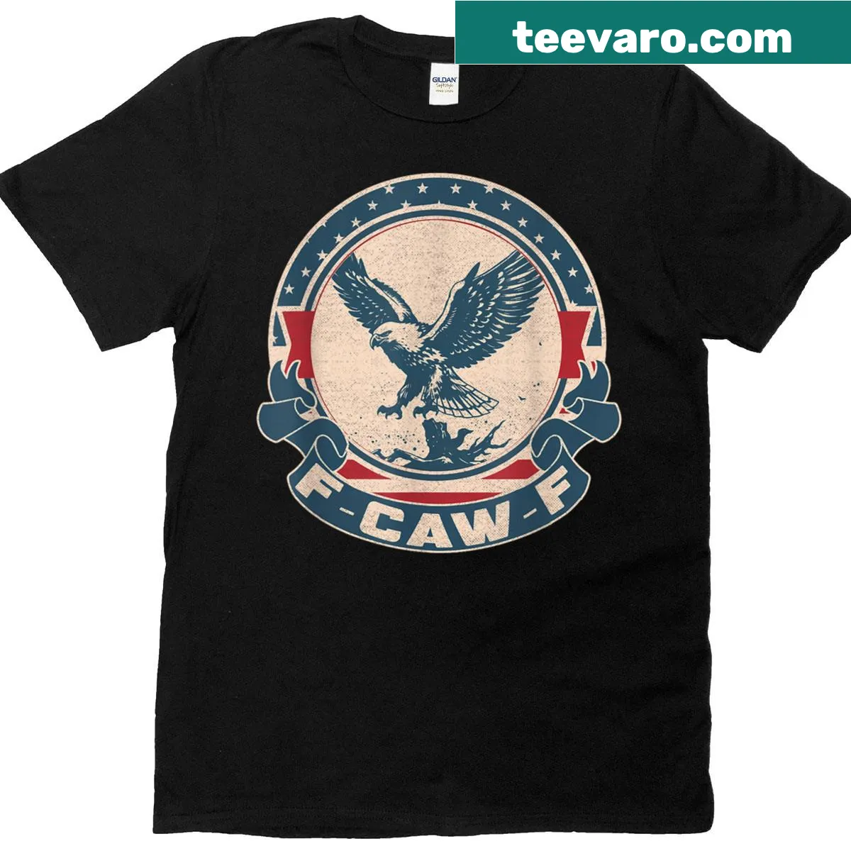 Vintage bald eagle graphic T-shirt representing American pride — on a men's t-shirt
