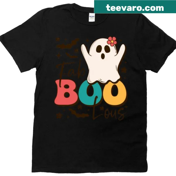 Cartoon ghost design for Halloween on a T-shirt