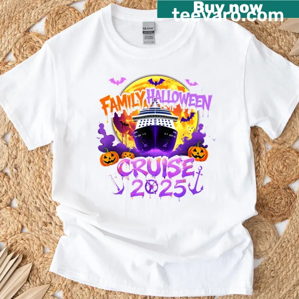 Matching Family Halloween Cruise t-shirt for 2025 travel