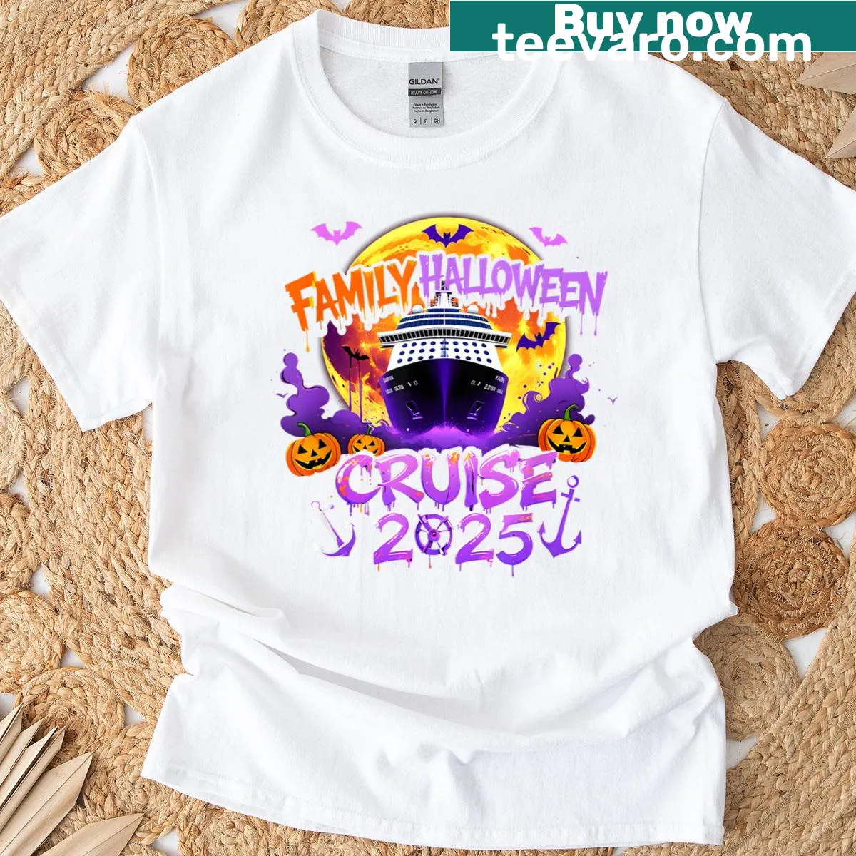 Matching Family Halloween Cruise t-shirt for 2025 travel — on a men's t-shirt