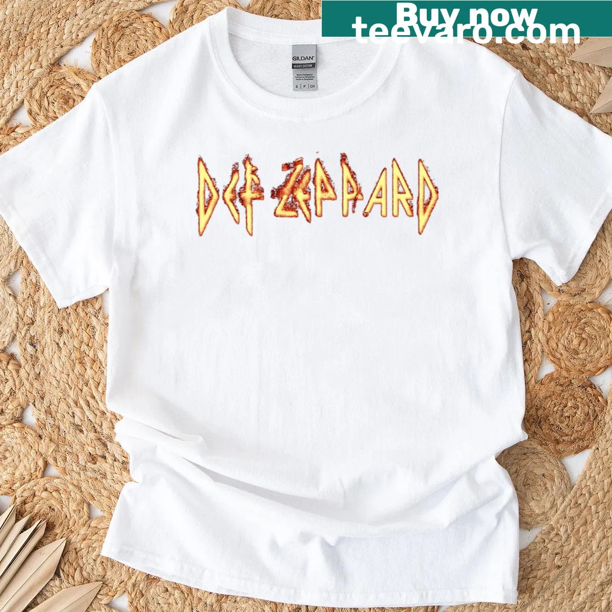 Bold typography T-shirt with Fire Def message — on a men's t-shirt